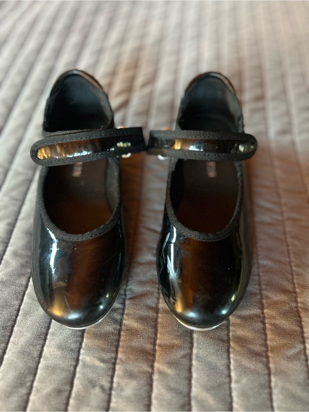 Danskin Girls Black Patent Mary Jane tap Shoes